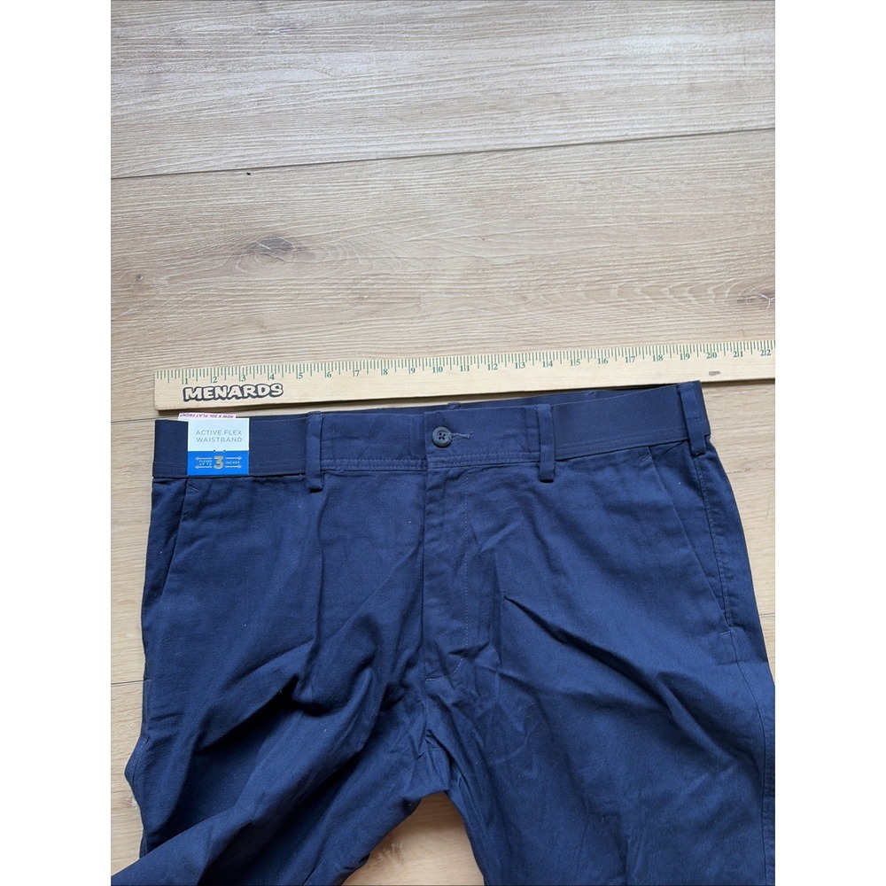 Haggar Straight Fit Comfort Luxe Pant Linen Blend Active Flex Waistband Sz 40x30 - Picture 7 of 9